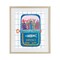 Stupell Industries Silly Sardines Blue Tin Framed Print Under Glass, design by Courtney Prahl